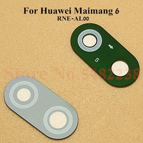 100pcs Original Camera Glass Lens Cover For Huawei Maimang 6 RNE-AL00 Rear Back Camera Outside Glass Lens lenses With Stickers
