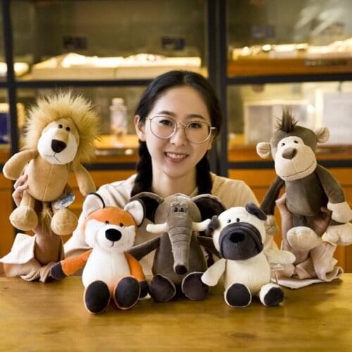 5 Kinds Forest Animal Plushies Stuffed Elephant Lion Plush Toy Kawaii Zebra Dog Doll Baby Pillow Cute Giraffe Toy for Kids Child