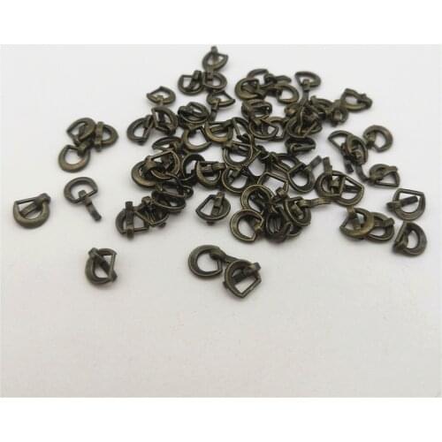 50pcs 4 Colors Mini 7mm D Shaped Belt Buckle For Doll Clothes Shoes Making Accessories Adjustable Button