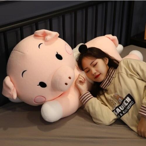 55/65/75cm Kawaii Angel Bear Pig Monkey Rabbit Animal Lovely Plush Soft Stuffed Dolls for Children Baby Girls Birthday Gifts