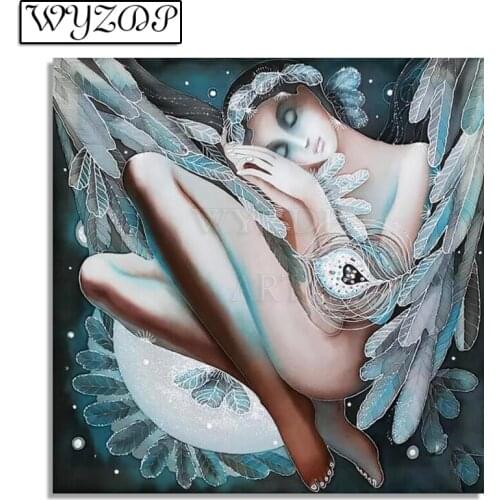 5D Diamond painting Girl Pictures Full Square/Round Diamond Embroidery Mosaic Cross stitch Gift Kits Home decor WYZ20210519