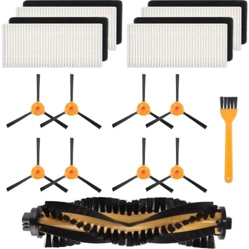 8 Brushes + 4 Hepa Filters + 1 Main Brushes For Ecovacs Deebot N79 N79S Robotic Vacuum Cleaner,Side Brushes,Filter,Main Brushes