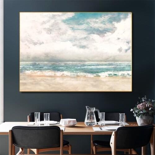 Abstract Seascape Scenery Canvas Painting Posters and Prints Quadros Wall Art Picture for Living Room Home Decoration Cuadros