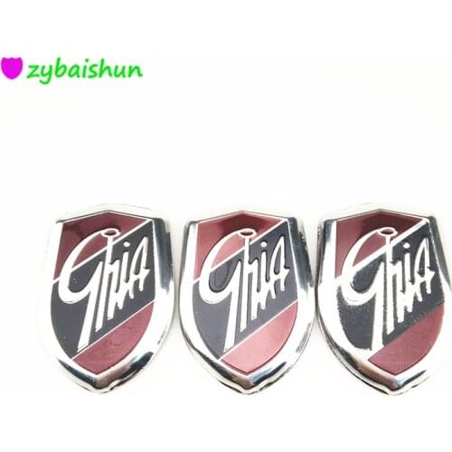 Car Sticker GHIA Emblems Side Shield Logos Marked Removals for Ford Focus Fusion Escort Kuga Ecosport Fiesta Falcon