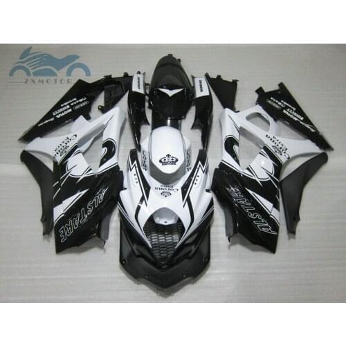 Free Custom Fairing kits for SUZUKI K7 GSX R1000 2007 2008 ABS motorcycle sport fairings kit GSXR1000 07 08 black white bodywork