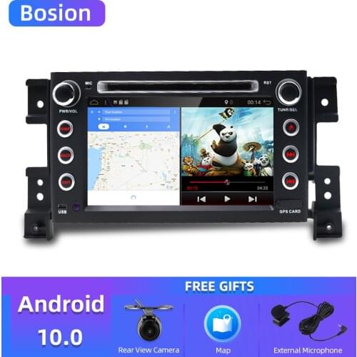 Bosion 2 din android 10.0 car DVD player for Suzuki grand vitara car radio stereo gps with steering wheel camera DVR Map IN DASH