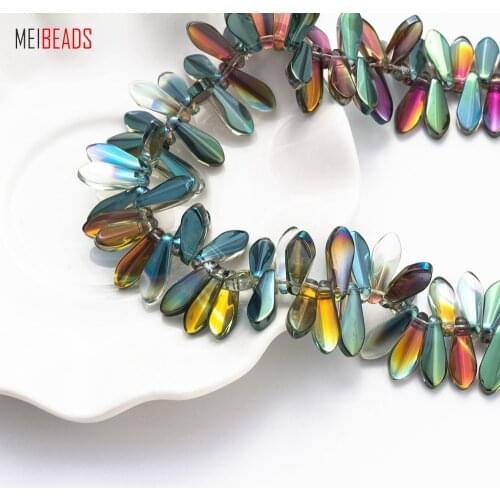 MEIBEADS Colorful Crystal Irregular Type Loose Spacer Beads for Accessories Bracelet DIY Jewelry Making Findings Handmade Charm