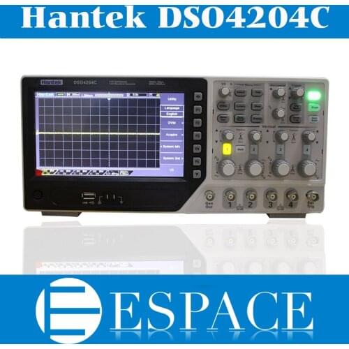 2017 New Hantek DSO4204C Digital Storage Oscilloscope 200 MHz 4 Channels 1 Gsa/s Integrated USB Host/Device Better Than DSO5102P