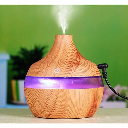 Wooden Humidifier USB Ultrasonic Air Humidifier 300ml Electric Aroma Air Diffuser Essential Oil Aromatherapy Cool Mist Maker
