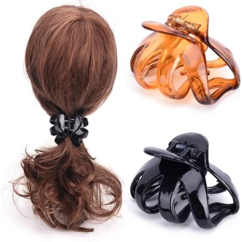 Korean Style Women Lady Hair Claw Acrylic Hair Clips Barrette Crab Clamp Hair Pins Ornaments Hair Accessories Capelli