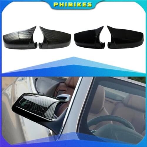 Car Side Wing Rear View Mirror Cover For BMW 5 6 7 series E60 E61 E63 E64 F01 F02 F03 F04 F06 F07 F10 F11 F12 F13 Carbon & Black