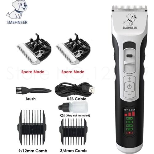 Dog Clipper Cat Hair Clippers Grooming Kit USB Professional Electric Pet Clipper Detachable Cordless Dog Razor Hair Trimmer Set