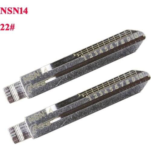 NSN14 key blade 22# Engraved Line Key Scale Shearing Teeth Blank universal Car Key Blade
