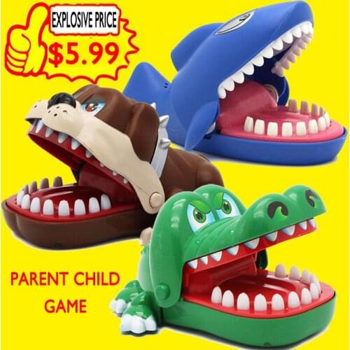 Finger bite electric big mouth crocodile intelligent pronunciation tooth extraction children funny toys