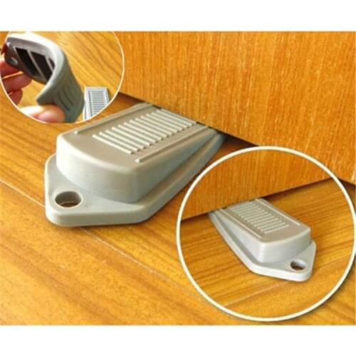 Rubber Door Stop Stoppers Block Wedge Doorstops Clear White Door Stopper Home Office Usage