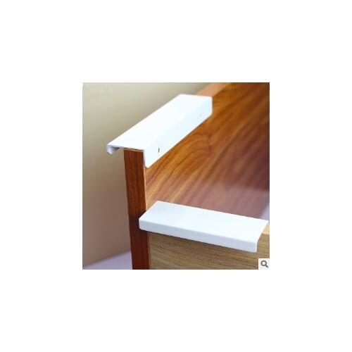 Aluminum Alloy Cabinet Drawer Knobs Modern Matte Black White Invisible Furniture Hidden Handle Kitchen Wardrobe Handles Pulls