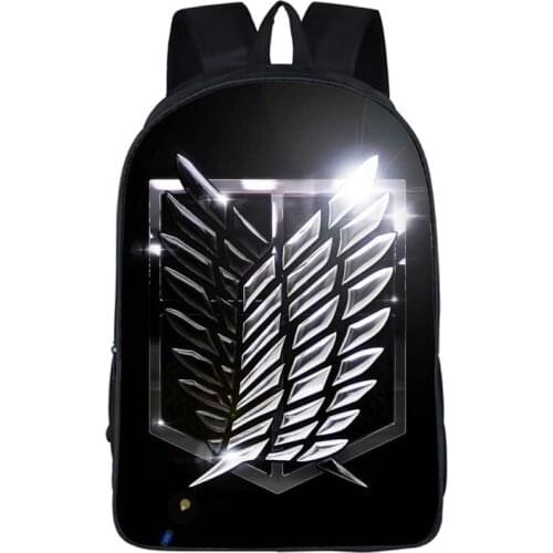 Anime Attack On Titan Bag Eren Backpacks For Teenagers Children School Bags Cartoon Shoulder Bag Boys Girls School Mochilas