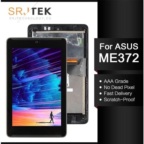 With Frame For Asus Fonepad 7 Me372cg Me372 K00e Touch screen Matrix Panel Tablet Digitizer Full Assembly Replacement Parts