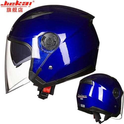 Vintage Racing Double Lens Half Helmet Motorcycle Helmet Male Female Four Seasons Capacete Para Motocicleta Cascos Para Moto