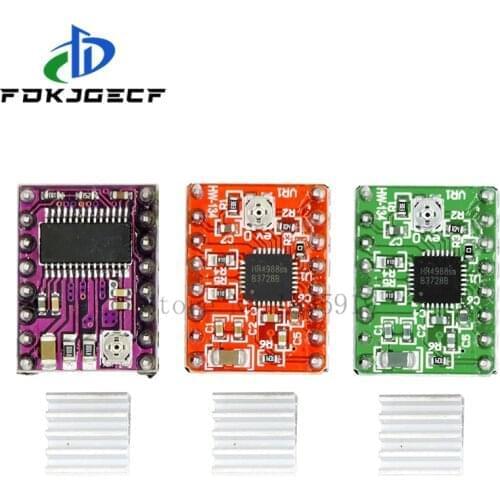 3D Printer Parts Stepstick A4988 DRV8825 Stepper Motor Driver Module With Heatsink Reprap Ramps 1.4/1.5/1.6 Control Board