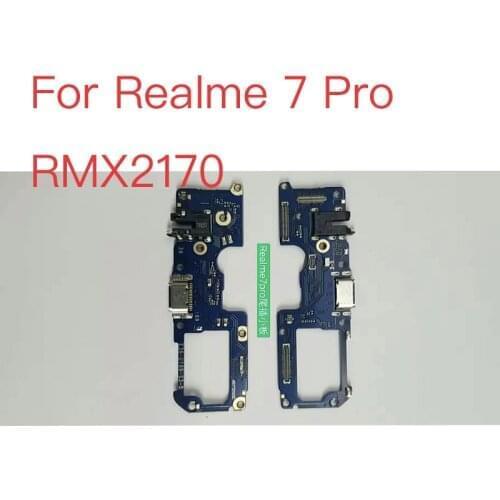 10pcs Charging Port Board for OPPO Realme 7 Pro RMX2170 Mobile Phone Flex Cables Replacement USB Charger Dock