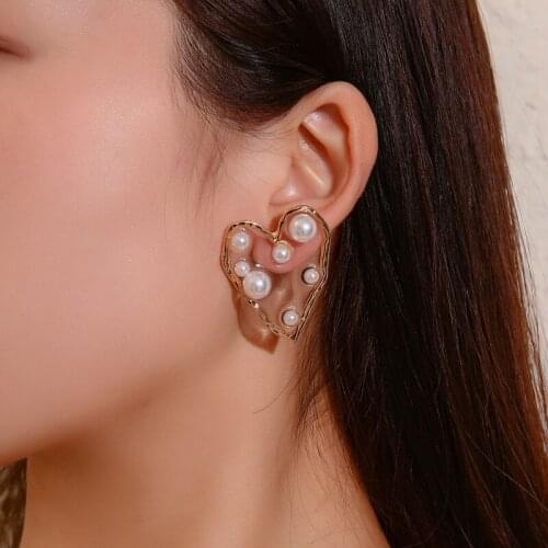 Colorful Beads Retro Copper Circle Leaf Star Wave Flower Carving Alloy Metallic Dangle Earrings & Drop Earrings for Women