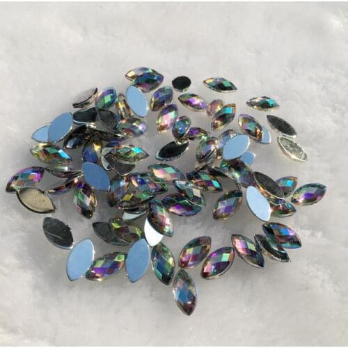 1000pcs White AB Shiny Crystal Gem Glitter 3D Designs Nail Decorations Horse Eye Nail Jewelry S880*10