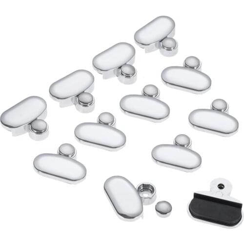 12Pcs Glass Clamp Bathroom Zinc Alloy Glass Clip Shelf Support Bracket Holder Advertising Plate Mirror Clip Hinger Fixed Fitting