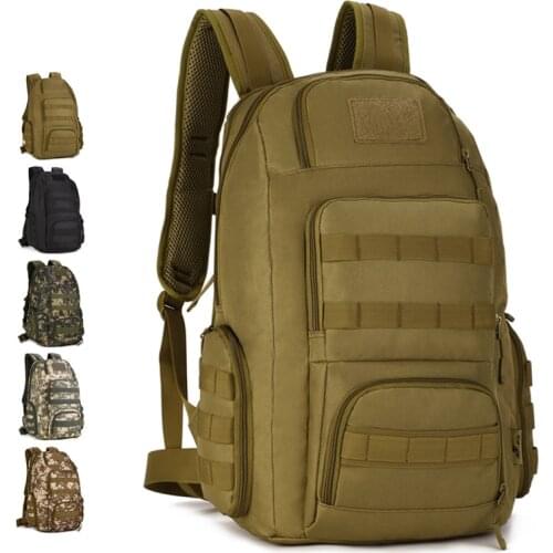 40L Waterproof Assault Backpack Men Women Camo Outdoor Tactical Bag 14" Laptop Backpack Hiking Camping Mountaineering Bag S414