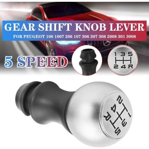 5 Speed Matte VTS Aluminum Alloy Sports Gear For Peugeot 106 1007 206 107 306 307 308 2008 301 3008 Shift Head Gear Shift Head