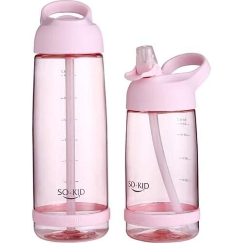 550ml 850ml 1000ml Outdoor Straw Water Bottle Big Capacity Sports Drinkware