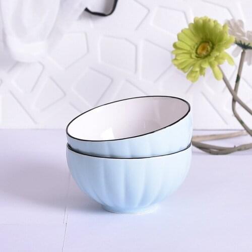 6-inch noodle bowl new European ceramic household bowl set large meal soup noodle bowl single large soup bowl tableware