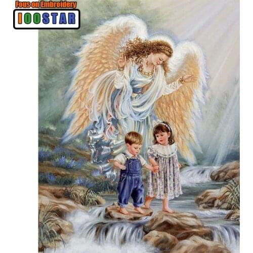 DIY Diamond Painting Angel 100%Full Square/Round Drill Mosaic Sticker Decor Painting Cross Stitch 5d Diamond Embroidery Icon