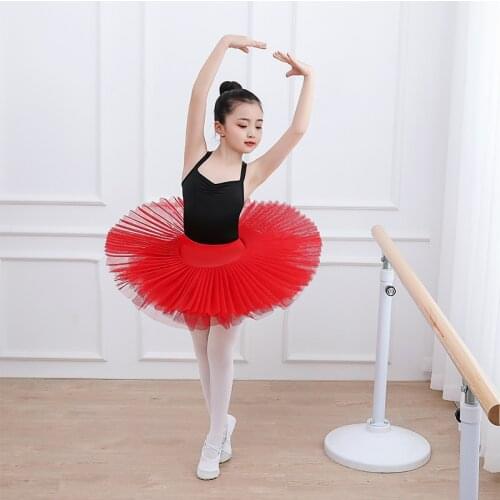 Professional Ballet Tutus Tulle Black White Kids Girls Half Ballet Skirt Pancake Practice Rehearsal Platter Tutus With Briefs