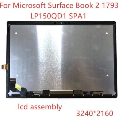 Free shipping For Microsoft Surface book 2 (15 inch) 1793 LCD Display touch screen digitizer Assembly LP150QD1-SPA1 3240*2160