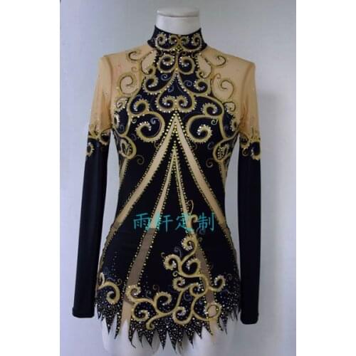 Crystal Custom Child Gymnastics Competition Dress Beautiful New Brand Vogue Figure Skating Dresses For Competition G2840