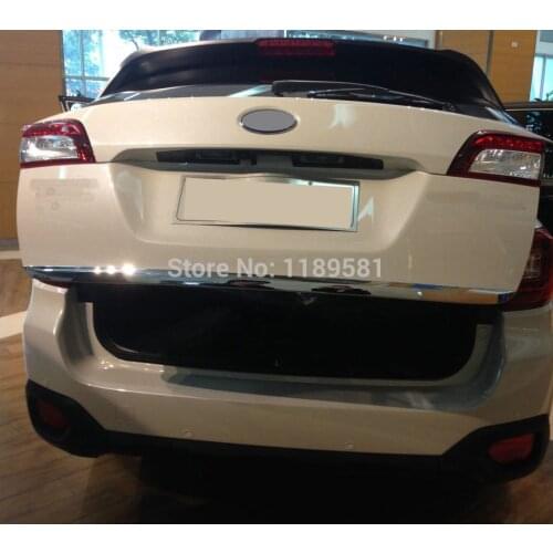For Subaru Outback 2015 2016 2017 ABS Chrome Rear Door Trunk Lid Below Cover Trim Exterior Molding Stickers