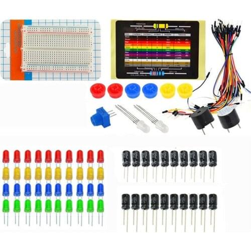 Electronic Component Assorted Kit Breadboard Components Projects Resistance Meters For Arduino Beginners Learning Starter
