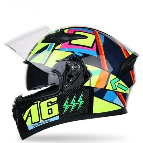 JK-A6 Stylish Four Season Double Shield Motorcycle HELMET DOT ECE Approved Flip Up Motorbike HELMET Motorbikes
