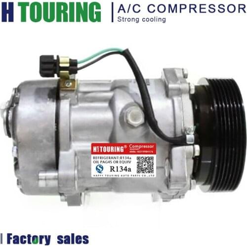 SD7V16 Compressor For Fiat Ulysse Scudo / Peugeot 206 306 406 / Citroen C5 Xantia AC Compressor 9613260680 9636729480 9640486480
