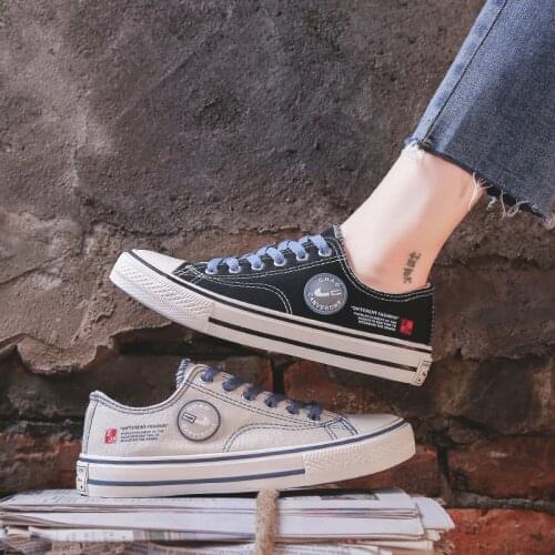 Shoes for Women 2021 Autumn Fashion Lace Up Canvas Womens Korean White Shoes Ladies Casual Flat Shoes Zapatillas De Mujer