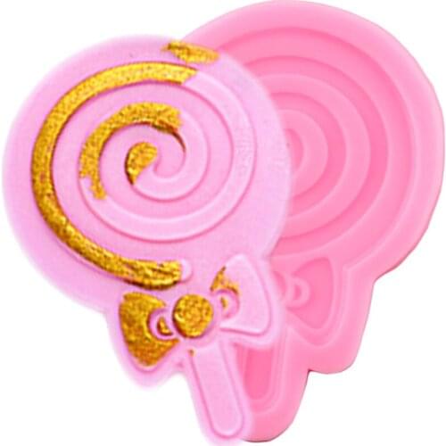 DIY Lollipop Shape Silicone Mold Cupcake Topper Fondant Cake Decorating Tools Resin Clay Candy Molds Chocolate Making Moulds