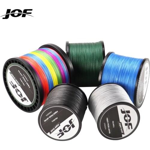 JOF8 Strands Braided Fishing Line 1.0-8.0# 300M 500M 1000M PE Fishing Line 9.07-45.36kg Multifilament Fishing Line Smooth Pesca