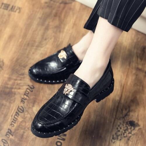 Luxury Loafers Men Moccasin Homme Large Party Men Dress Shoes Zapatillas Hombre Crocodile Pattern Formal Shoes Men Boat Shoes