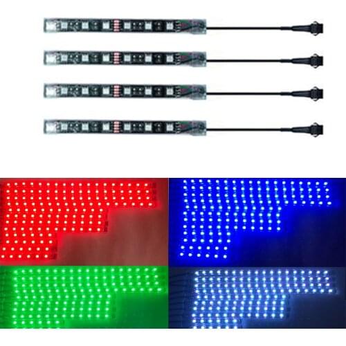 Motorcycle LED Light Kit Strips 5050 RGB Colorful Atmosphere Lights SM Male Terminal Line Waterproof Light Strip for Harley