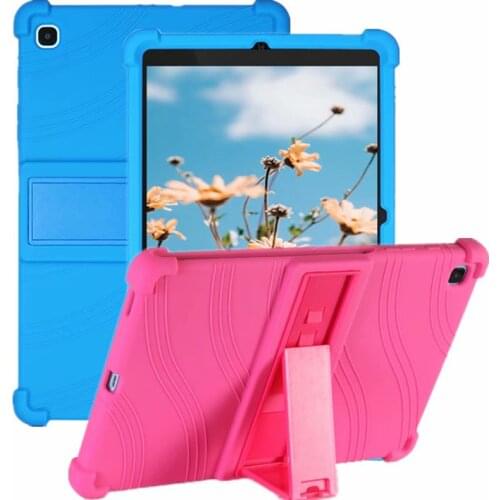 Silicone Soft Pencil Case For Samsung Galaxy Tab S6 Lite 10.4 P610 P615 Funda Tablet Cover Stand Skin Shell Capa Coque