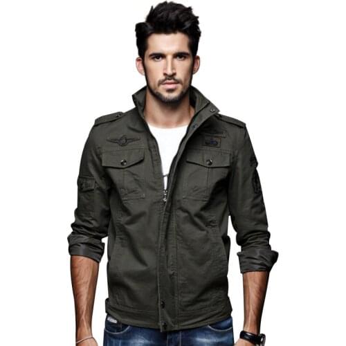 New mens green khaki 3 color uniform jacket winter casual mens jacket military wind clothing jacket coat