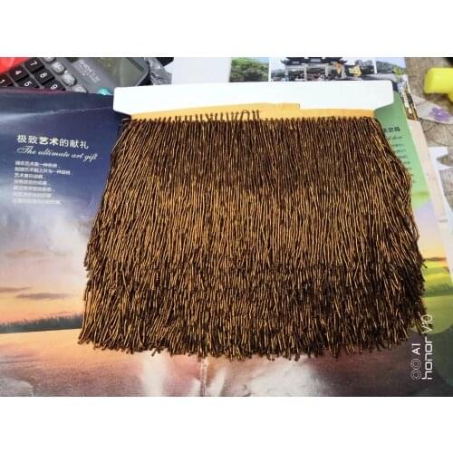Handmade 15cm wide beaded fringe trimming,5yard, about 270 beads threads/yard