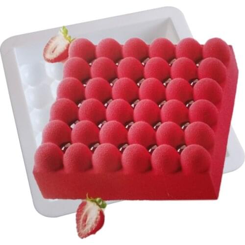 36 Holes Semicircle Bun Silicone Cake Baking Mold for Mousse Cheese Dessert Ice Cream Chocolate Pudding Decorating Kitchen Tools