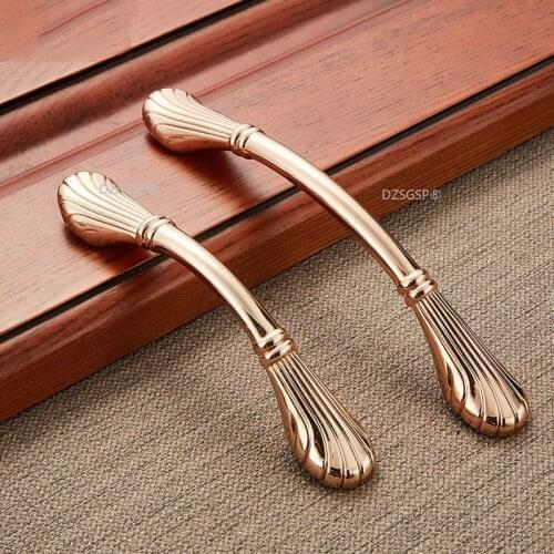 Drawer Kitchen Handles Cabinet Cupboard Hardware Zinc Alloy Threaded Closet Door Knob Solid Ivory White Gold Golden